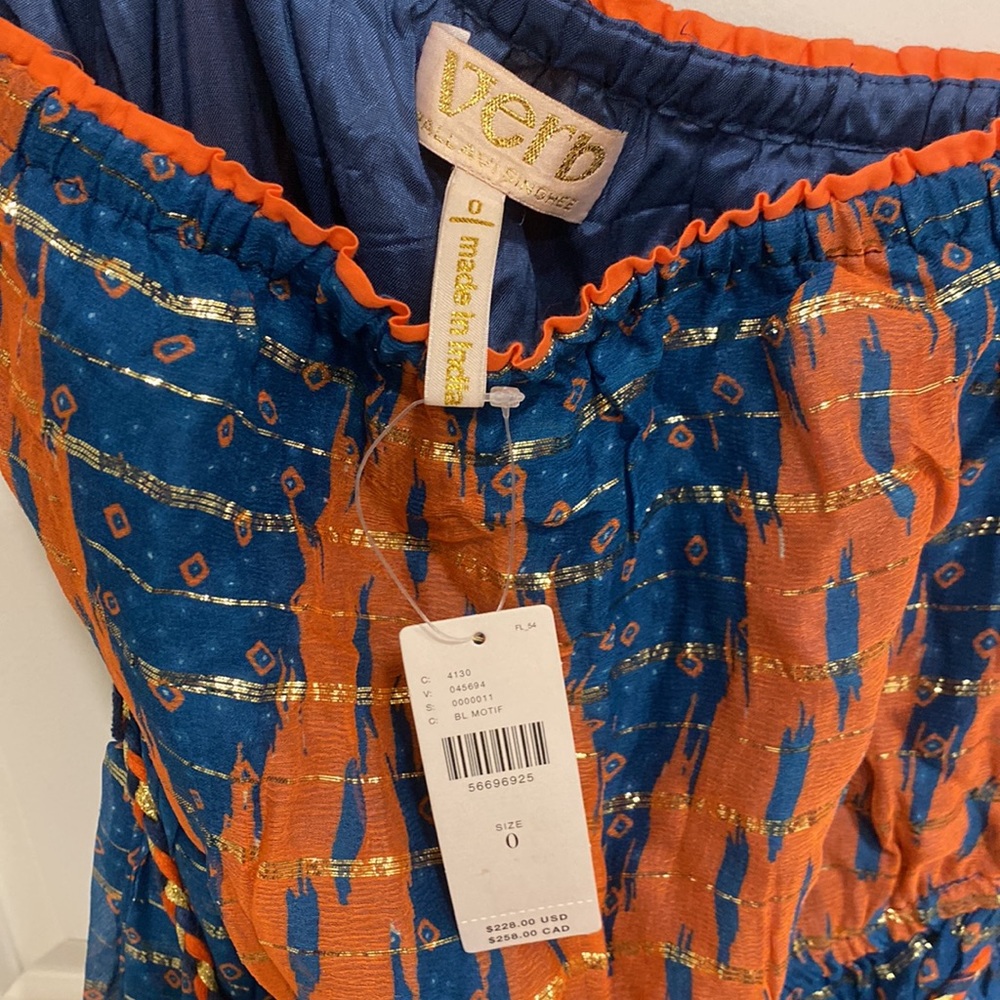 BNWT Anthropologie Verb Strapless Maxi Midi Dress Size 0 - Picture 4 of 7